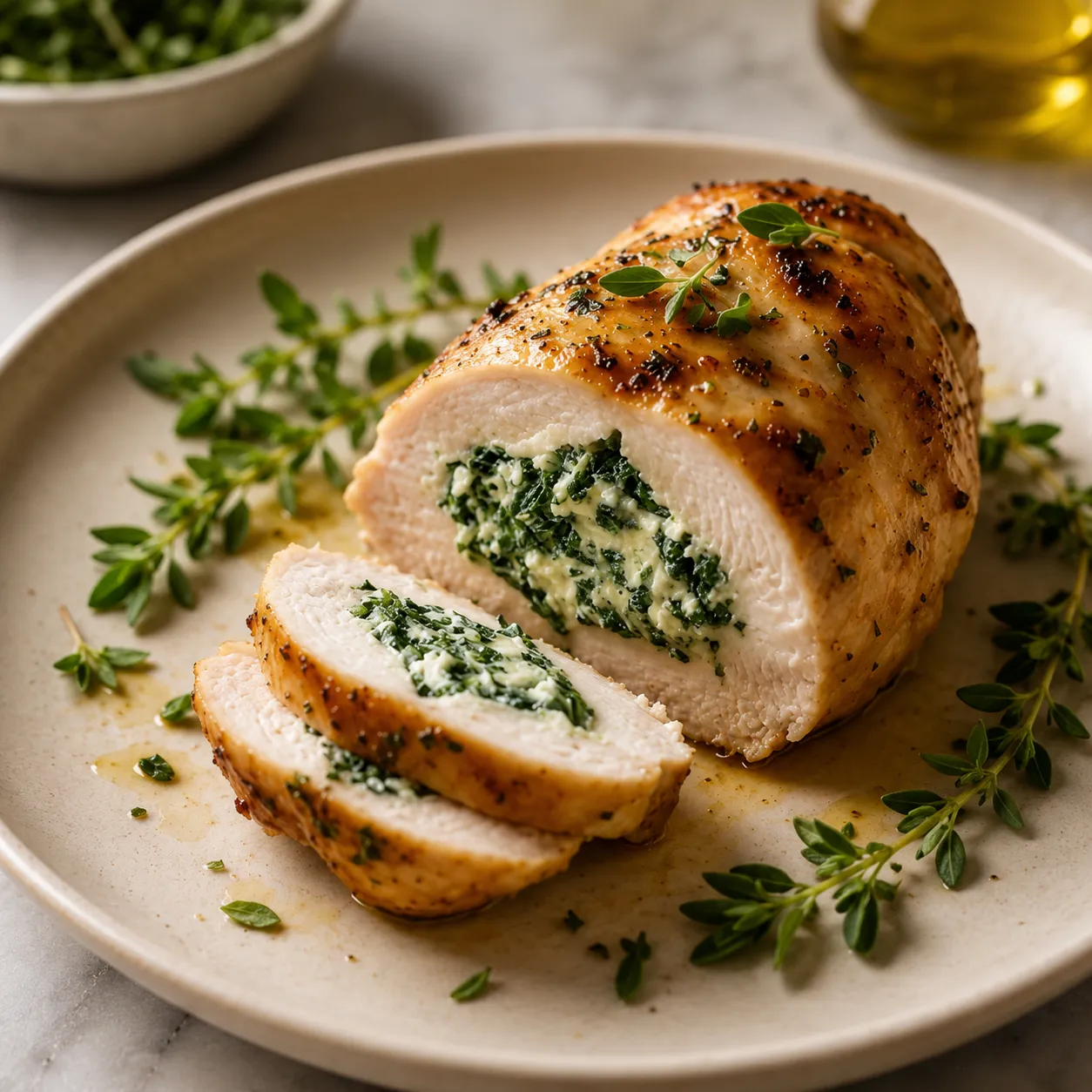 Frango com Ricota e Espinafre